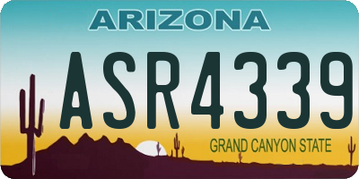 AZ license plate ASR4339