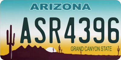 AZ license plate ASR4396