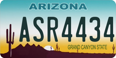 AZ license plate ASR4434