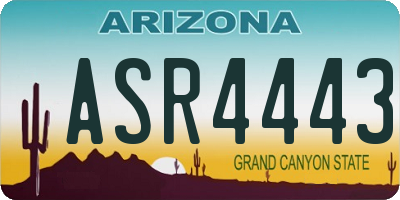 AZ license plate ASR4443