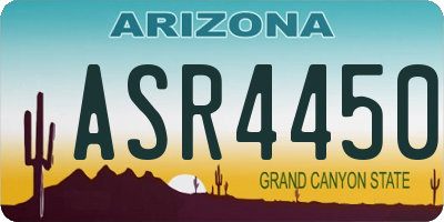 AZ license plate ASR4450