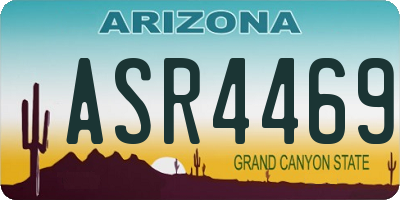 AZ license plate ASR4469