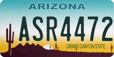AZ license plate ASR4472