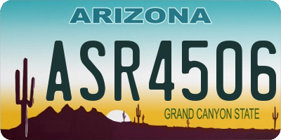 AZ license plate ASR4506