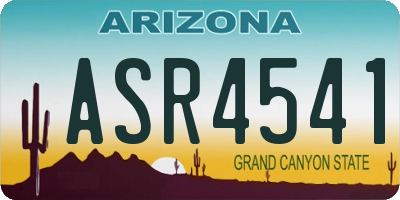 AZ license plate ASR4541