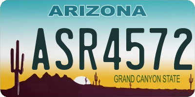 AZ license plate ASR4572