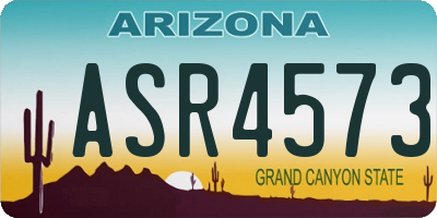 AZ license plate ASR4573