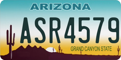 AZ license plate ASR4579
