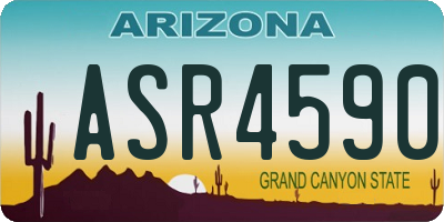 AZ license plate ASR4590