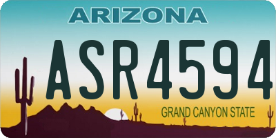 AZ license plate ASR4594