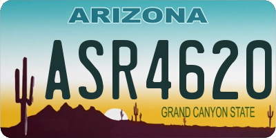 AZ license plate ASR4620