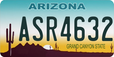 AZ license plate ASR4632