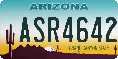 AZ license plate ASR4642