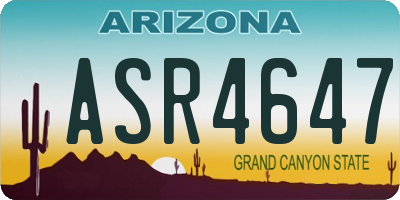 AZ license plate ASR4647