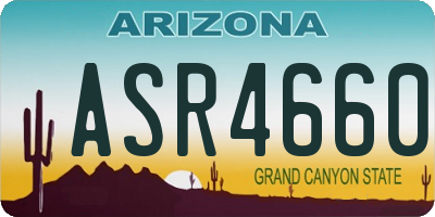 AZ license plate ASR4660