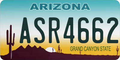 AZ license plate ASR4662