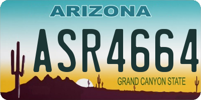 AZ license plate ASR4664