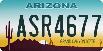 AZ license plate ASR4677