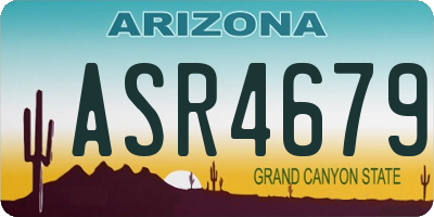 AZ license plate ASR4679