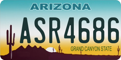 AZ license plate ASR4686