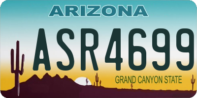 AZ license plate ASR4699