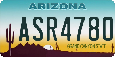 AZ license plate ASR4780