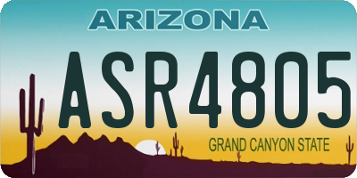 AZ license plate ASR4805
