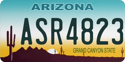 AZ license plate ASR4823