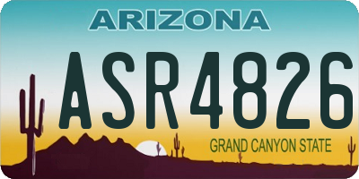 AZ license plate ASR4826