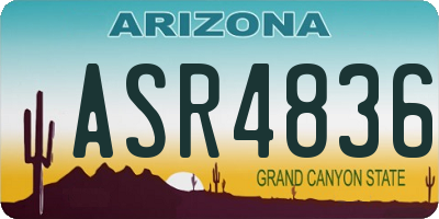 AZ license plate ASR4836