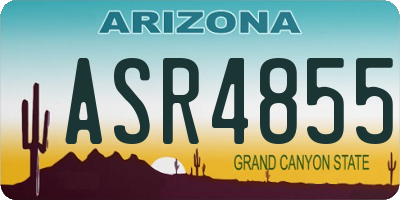 AZ license plate ASR4855