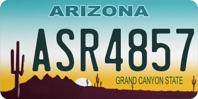 AZ license plate ASR4857