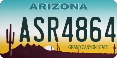 AZ license plate ASR4864