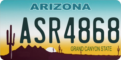 AZ license plate ASR4868