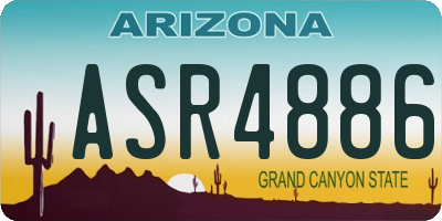 AZ license plate ASR4886