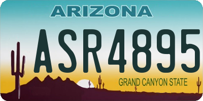 AZ license plate ASR4895