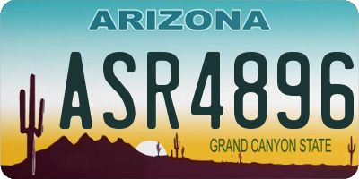 AZ license plate ASR4896