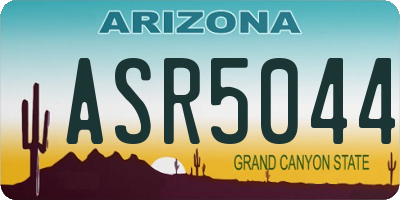 AZ license plate ASR5044