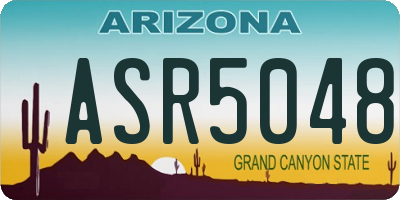 AZ license plate ASR5048