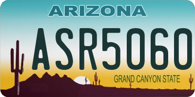 AZ license plate ASR5060