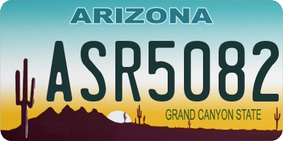 AZ license plate ASR5082