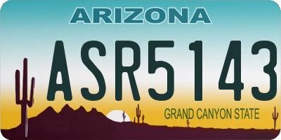 AZ license plate ASR5143