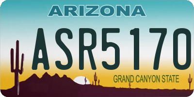 AZ license plate ASR5170