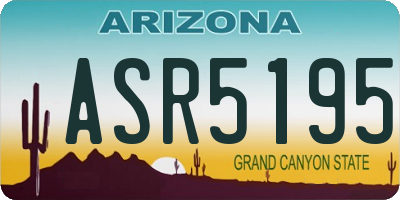 AZ license plate ASR5195