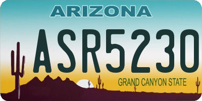 AZ license plate ASR5230