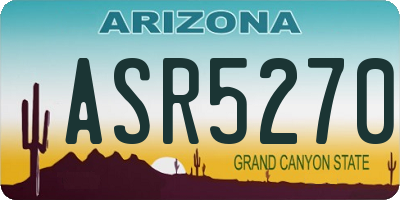 AZ license plate ASR5270