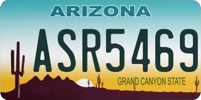 AZ license plate ASR5469
