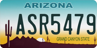 AZ license plate ASR5479