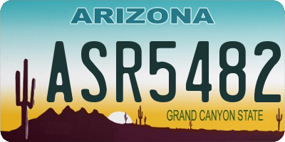AZ license plate ASR5482