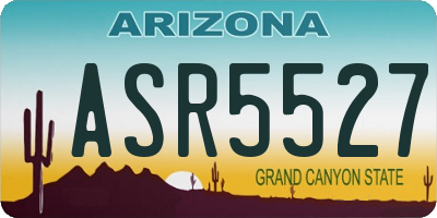 AZ license plate ASR5527